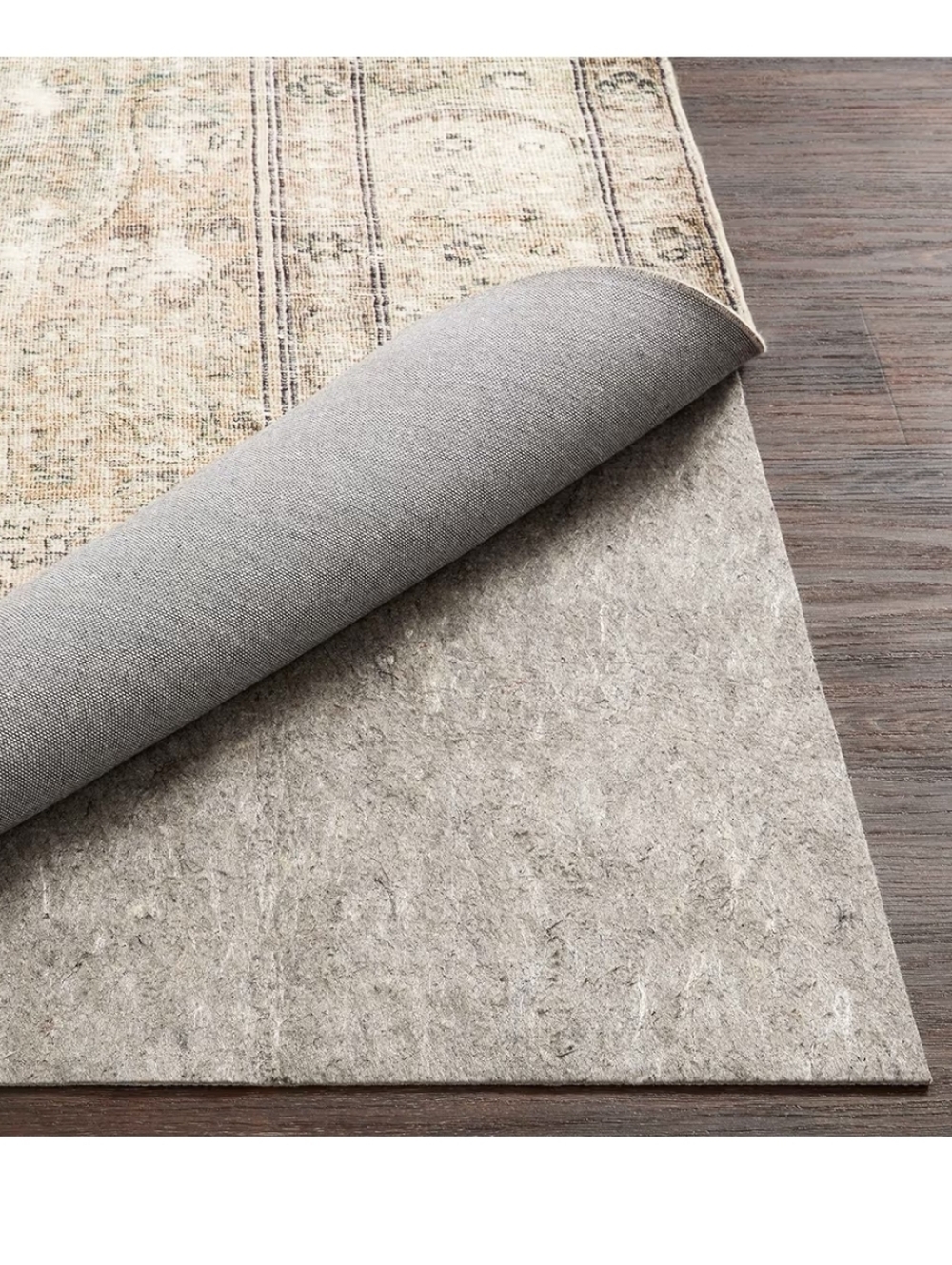 Loloi-Grip Rug Pad, FPAD2 Grey, 5'-0" x 8'-0", .13" Thick, 1/8 inch, Reversible